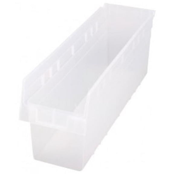 Quantum Storage Clear Plastic Storage Bins - 23.63 x 6.63 x 8 in.