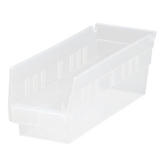 Quantum Storage Economy 4 in. Shelf Bin- Clear - 11.62 x 4.12 x 4 in.