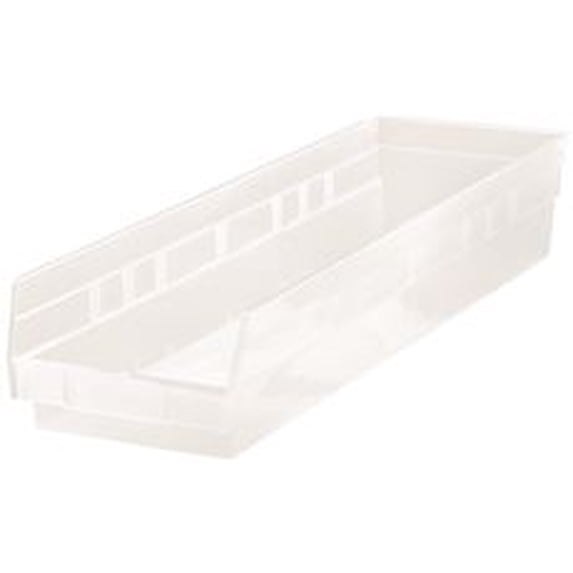 Quantum Storage Systems Economy Shelf Bin, 23-5/8'' X 6-5/8'' X 4'', Clear