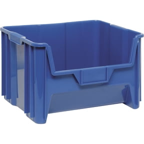 Quantum Storage Giant Stack Container, 3-Pack, 15 1/4in.L x 19 7/8in.W x 12 7/16in.H, Blue, Model# QGH700BLCS