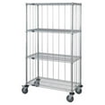 thumbnail image 1 of Quantum Storage M1836C47RE-5 5 Shelf Rods & Tabs Enclosed Chrome Wire Shelving Cart - 74 in., 1 of 1
