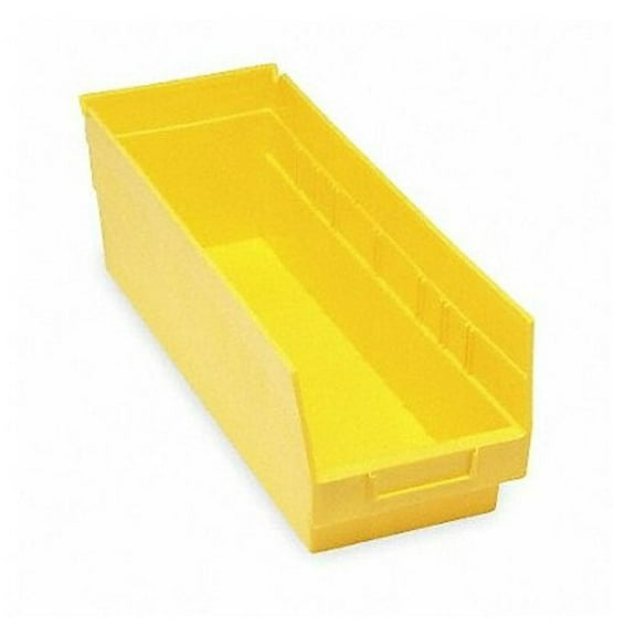 Quantum Storage Systems Shelf Bin,Yellow,Polypropylene,6 in QSB208YL
