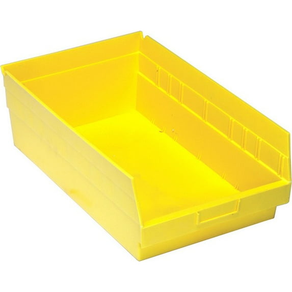 Quantum Storage QSB210YL Store-More 6 in. Shelf Bin, Yellow - 17.87 x 11.12 x 6 in.