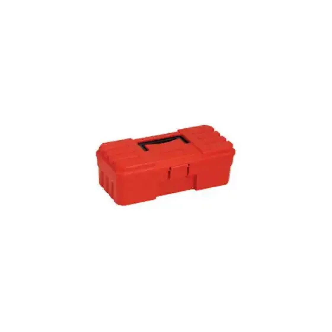 Quantum Storage RTB12 Tool Box, Polypropylene, Red, 5-1/2 By 12 By 4-1/8 in  Outside, Each 