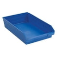 thumbnail image 1 of Quantum Storage Systems 184846BL Plastic Shelf Storage Bin - Nestable 11.13 x 17.88 x 4 in. - Blue, 1 of 4