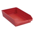thumbnail image 1 of Quantum Storage Systems 184846RD Plastic Shelf Storage Bin - Nestable 11.13 x 17.88 x 4 in. - Red, 1 of 4