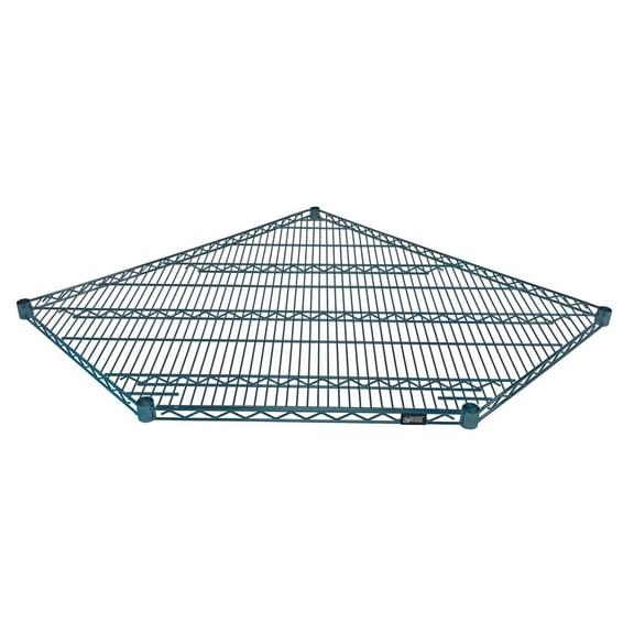 Shelf, wire, 5 sided, for use with 24"D adjacent units, green epoxy finish, NSF