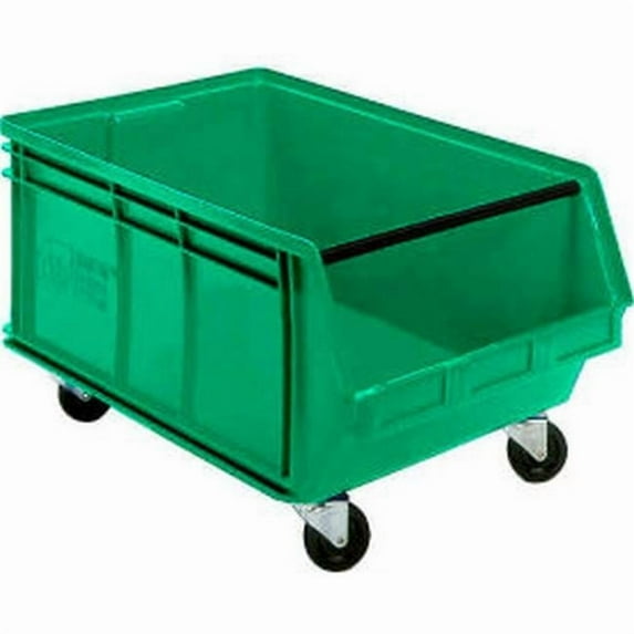 Quantum Mobile Magnum Plastic Stacking Bin 16-1/2"W x 18"D x 11"H Green