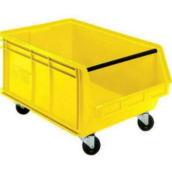 Quantum Storage Systems 603167YL Mobile Magnum Plastic Stacking Bin, Yellow - 16.5 x 18 x 11 in.