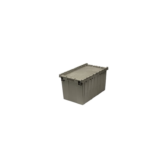 Quantum Storage Systems 72 Quart Storage Tote with Lid Plastic Gray (QDC2515-14)