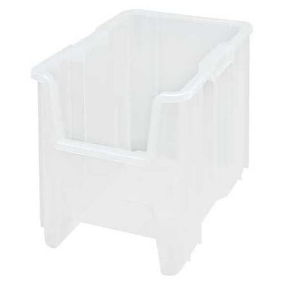 Quantum Storage Systems Bin,Clear,Polypropylene,12 1/2 in QGH600CL