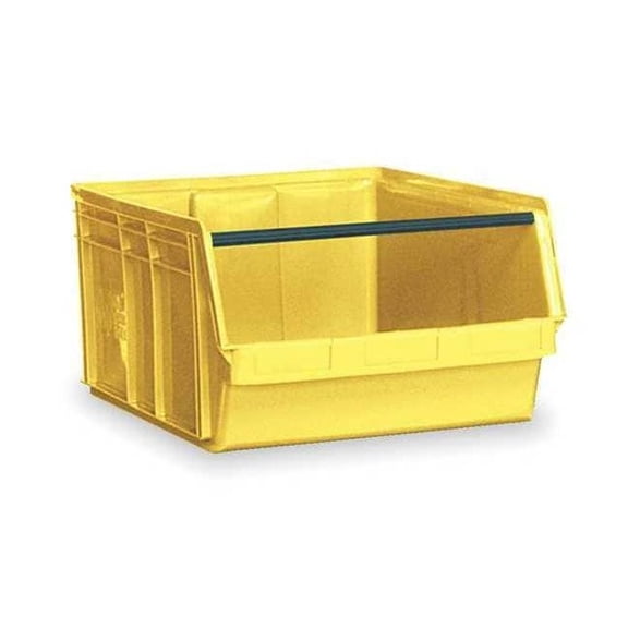 quantum storage systems qms743yl heavy duty magnum bin with spread bar, 29" x 18-3/8" x 11-7/8", yellow