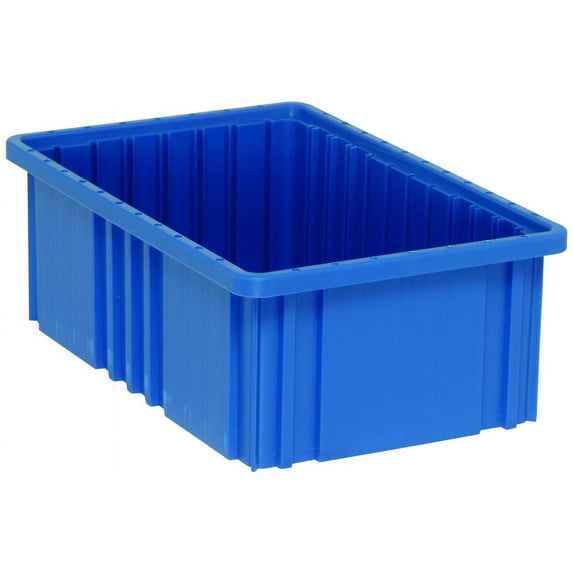 Quantum Storage® Dividable Grid Container, Blue, 16.5"L x 10.9"W x 6"H, Made in USA, 8-Pack