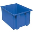 thumbnail image 1 of Quantum Storage Stack and Nest Tote, Blue, 23.5"W x 19.5"D x 13"H, 3 Pack, 1 of 1