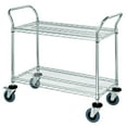 thumbnail image 1 of Quantum Storage Systems WRC-1842-3CO Wire Conductive Utility Carts 3 Shelves Chrome 38" H x 42" W x 18" D, 1 of 1