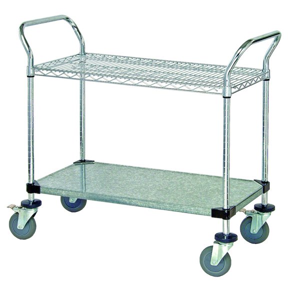 Quantum Storage Systems Cart, Bussing Utility Transport, Metal Wire In Carbon Steel Material