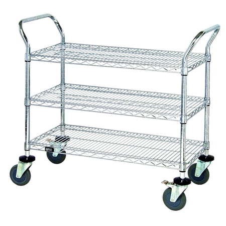 Quantum Storage Systems Cart, Bussing Utility Transport, Metal Wire In Stainless Material