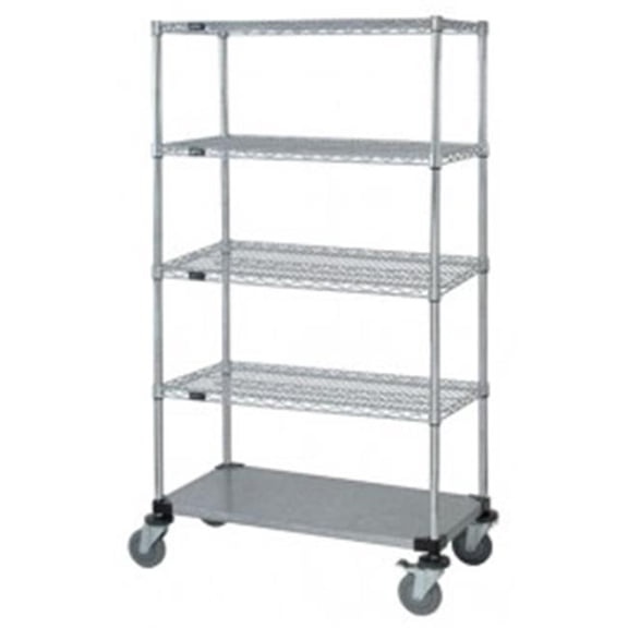 Quantum Storage M1836CG47-5 4-Wire Shelf Mobile Cart - 74 in.