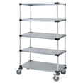 thumbnail image 1 of Quantum Storage M2436SG47-5 5-Shelf Solid Shelving Stem Caster Cart - 74 in., 1 of 1