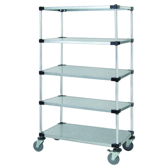 Quantum Storage Systems Cart, Stem Caster in Carbon Steel Material, Galvanized Color