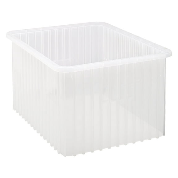 Quantum Storage Dividable Grid Container, Clear, 22.5"L x 17.5"W x 12"H, Made in USA, 3-Pack