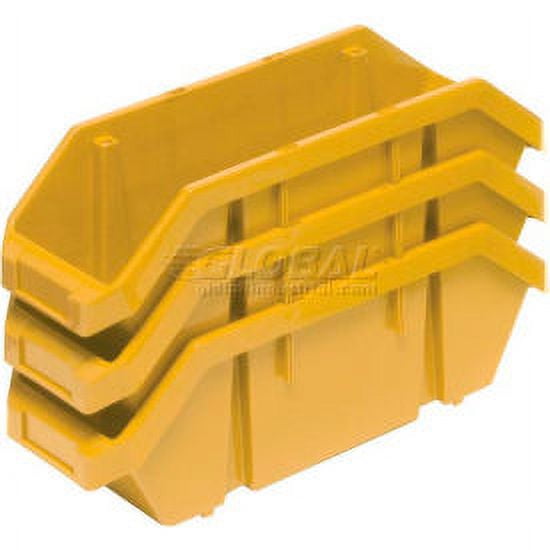 Quantum Plastic Quickpick Double Hopper Bin 8-3/8"W x 12-1/2"D x 5"H Yellow