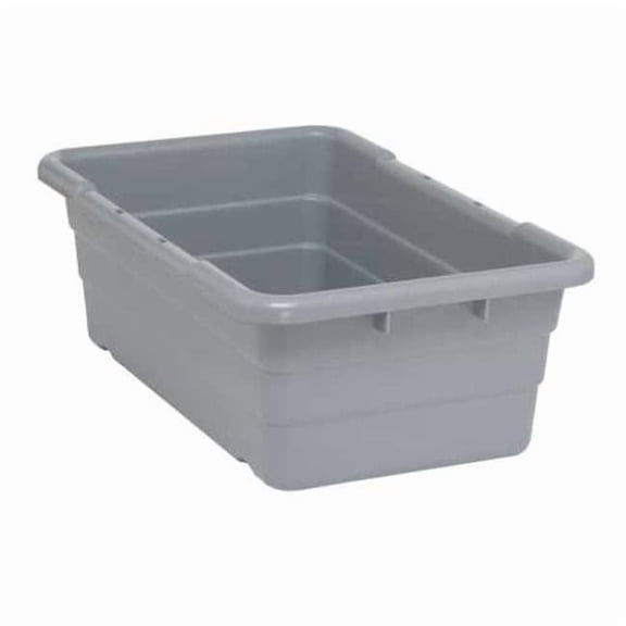 Quantum Storage Systems Cross-Stacking Tote,8 In. H,25-1/8 In. L TUB2516-8GY
