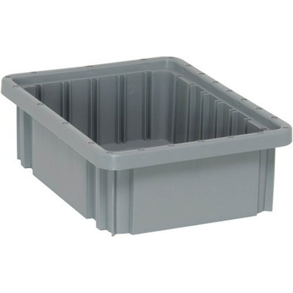Quantum Storage Systems Dividable Grid Container, 10-7by8"L x 8-1by4"W x 3-1by2"H - Gray, 20 Pack