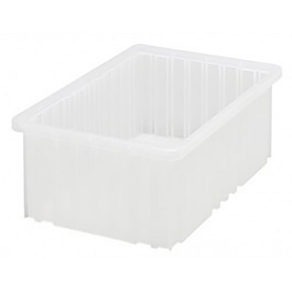 Quantum Storage Systems Dividable Grid Container, 16.5"L x 10.88"W x 6"H - Clear, 8 Pack