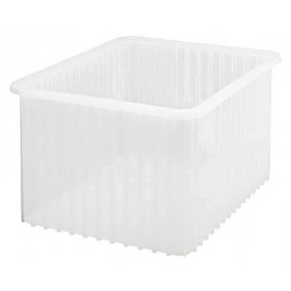 Quantum Storage Systems Dividable Grid Container, 22.5"L x 17.5"W x 12"H - Clear, 3 Pack