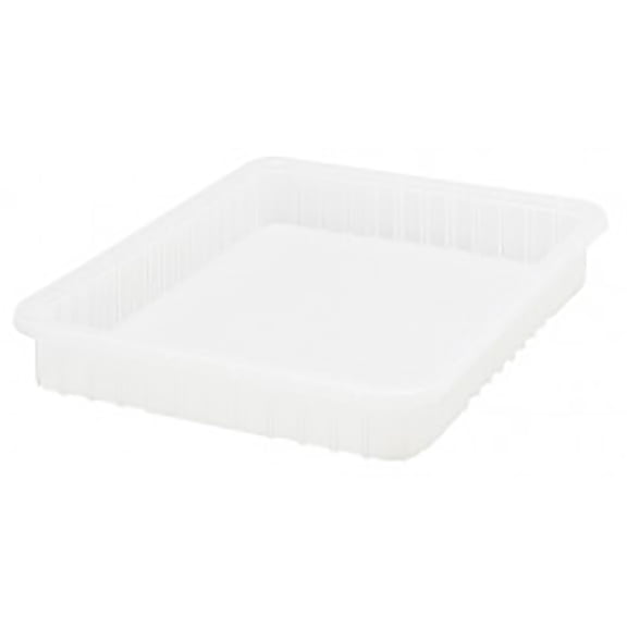 Quantum Storage Systems Dividable Grid Container, 22.5"L x 17.5"W x 3"H - Clear, 6 Pack