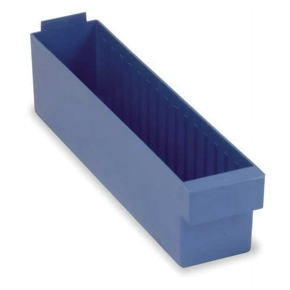 Quantum Storage Systems QED604BL Super Tuff Euro Heavy Duty Parts Organizer Blue Bins 18" L x 4" W x 5" H 24 Pack