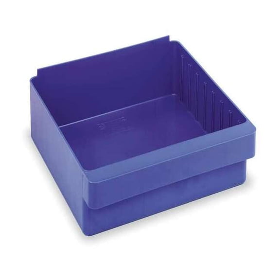 Quantum Storage Systems Drawer Bin,Blue,Polystyrene,4 5/8 in QED801BL
