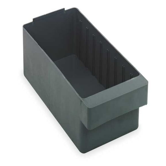 Quantum Storage Systems QED602GY Super Tuff Euro Heavy Duty Parts Organizer Gray Bins 18" L x 6" W x 5" H 24 Pack