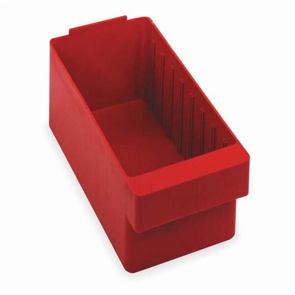 Quantum Storage Systems Drawer Bin,Red,Polystyrene,4 5/8 in QED601RD