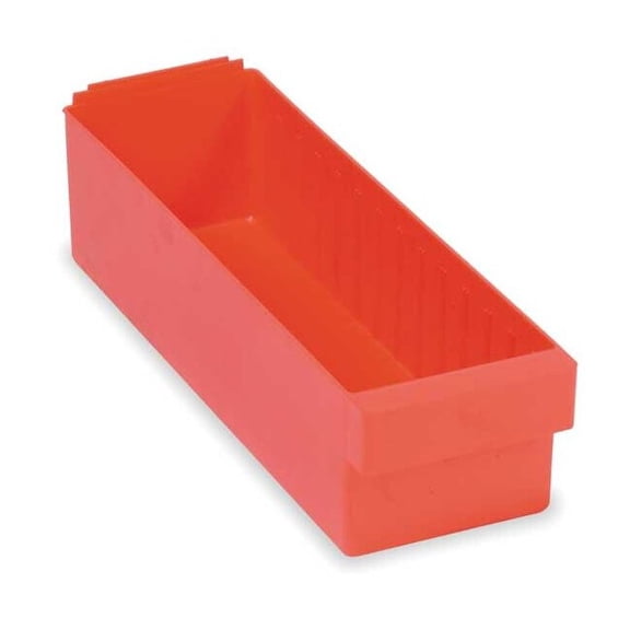 Quantum Storage Systems Drawer Bin,Red,Polystyrene,4 5/8 in QED603RD