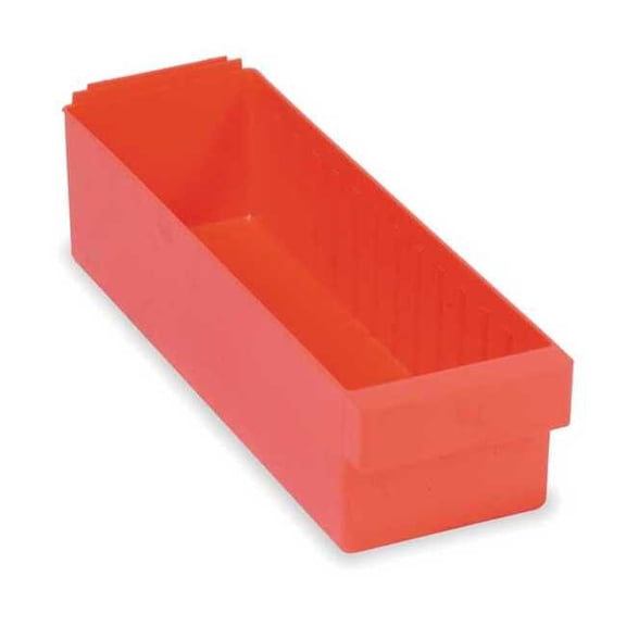 Quantum Storage Systems Drawer Bin,Red,Polystyrene,4 5/8 in QED603RD