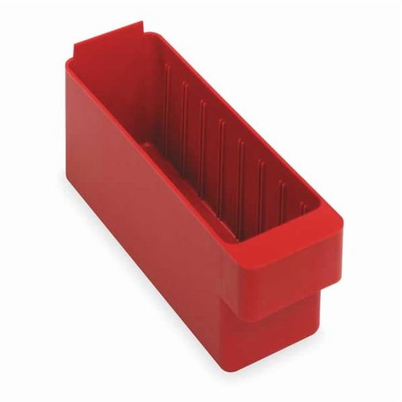 Quantum Storage Systems Drawer Bin,Red,Polystyrene,4 5/8 in QED604RD