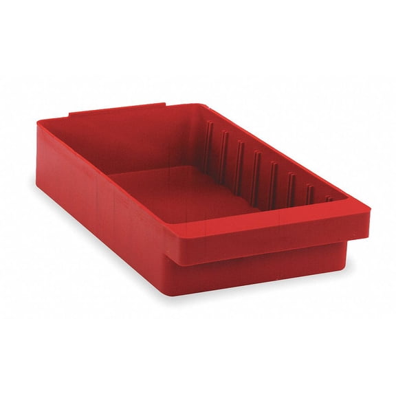 Quantum Storage Systems Drawer Bin,11-5/8 x 8-3/8 x 4-5/8 In,Red  QED701RD
