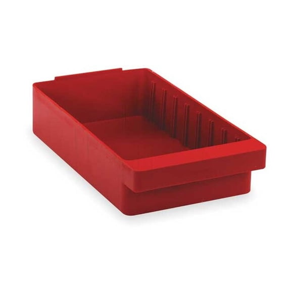 Quantum Storage Systems Drawer Bin,Red,Polystyrene,4 5/8 in QED801RD