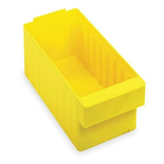 Quantum Storage Systems Drawer Bin,Yellow,Polystyrene,4 5/8 in QED601YL