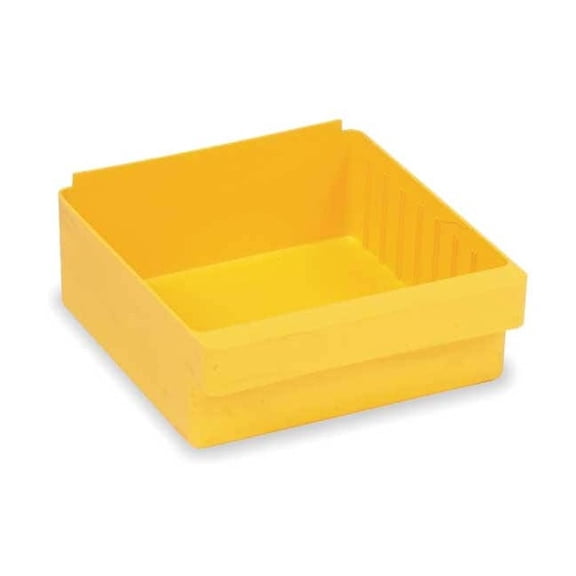 Quantum Storage Systems Drawer Bin,Yellow,Polystyrene,4 5/8 in QED606YL