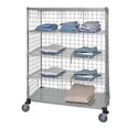 thumbnail image 1 of Quantum Storage WRCS4-74-2448EP-5 Shelf Mobile Cart With Solid Bottom Shelf & Enclosure Panels, 24 x 48 x 80 in., 1 of 1