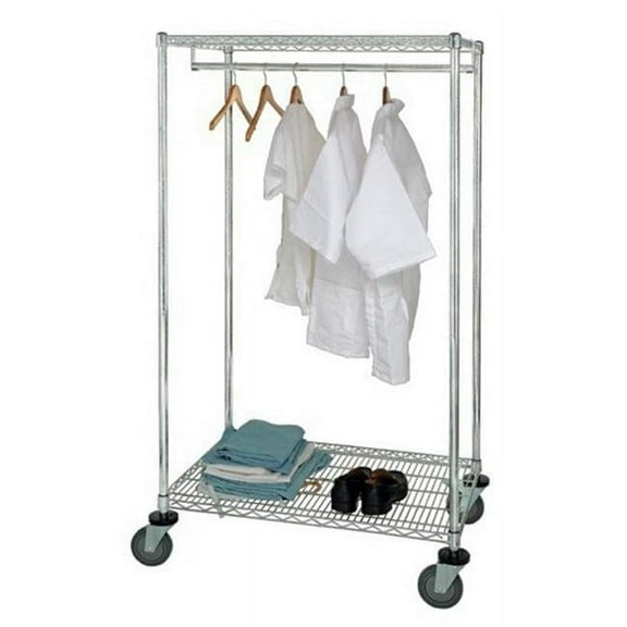 Quantum Storage WRCGR-63-2460 Wire Garment Rack, Mobile 24 x 60 x 69 in.