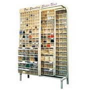 Quantum Storage Systems Gondola Free Standing Slider System with 36 Bins - Ivory