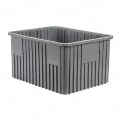 Quantum Storage Dividable Grid Container, Gray, 22.5"L x 17.5"W x 12"H, Made in USA, 3-Pack