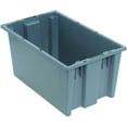 thumbnail image 1 of Quantum Storage Stack and Nest Tote, Gray, 18"W x 11"D x 9"H, 6 Pack, 1 of 1
