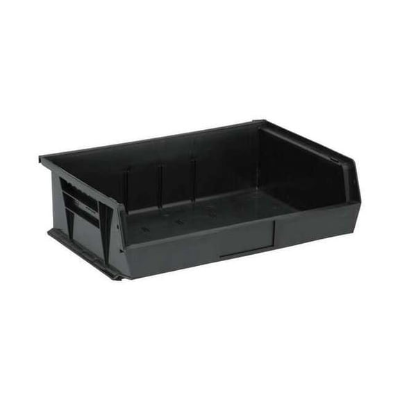 Quantum Storage Systems Hang and Stack Bin,Black,PP,5 in QUS245BR