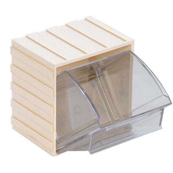 Quantum Storage Systems QTB406-I Ivory Tip Out Bins with Clear Face D