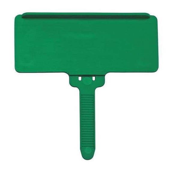 Quantum Storage Systems Green Plastic Label Tag, 3 in L, 1 3/8 in W PS-LH3GN